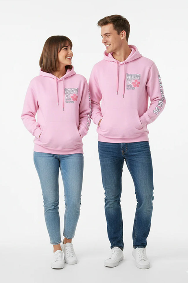 Unisex Pink Washington DC Hoodie | Catch the DC Vibes in Style Hover Image