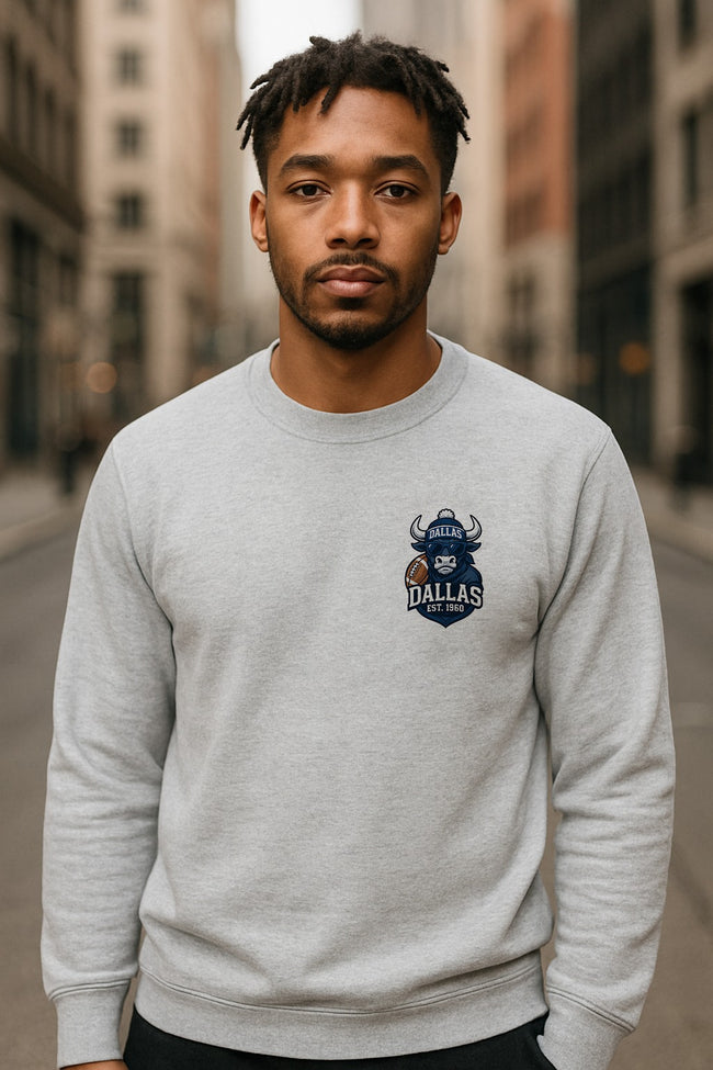 Dallas Bull Heritage Crewneck, Vintage-Inspired Hover Image