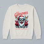 Marry Christmas, Santa Skates Trough Snow Sweatshirt